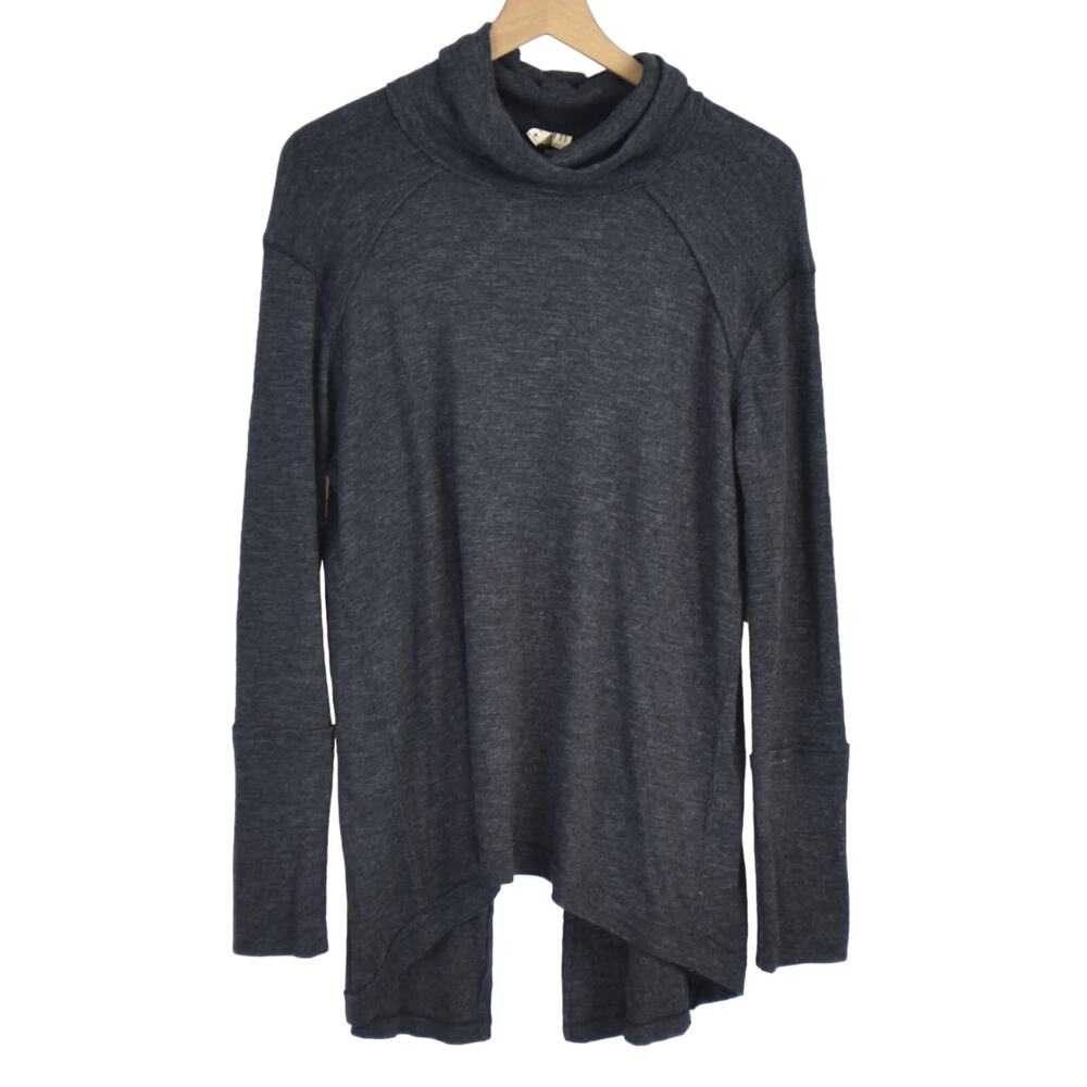 Free People Split Back Cowl Neck Top, large, NWT